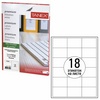 Этикетка самоклеящаяся 67х46 мм, 18 этикеток, белая, 70 ...