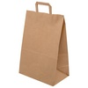 Крафт пакет бумажный 32х18х43 см, плоские ручки, плотно ...