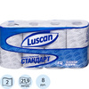 Бумага туалетная Luscan Standart 2-слойная белая 8 руло ...
