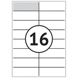 Этикетки самоклеящиеся OfficeSpace 16235, А4 100 листов, белые, 16 этикеток, 105х37 мм, 70 г/м2
