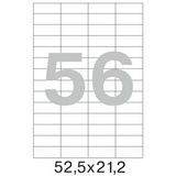 Этикетки самоклеящиеся Promega label basic, А4 100 листов, белые, 56 этикеток, 52,5х21,2 мм, 70 г/м2