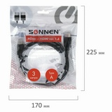 Кабель HDMI AM-AM, 3 м, SONNEN, для передачи цифрового аудио-видео, черный, 513121