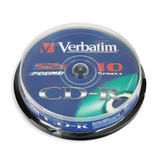 Диск CD-R Verbatim Extra Protection 700 Mb 52x 10 штук, Cake Box 43437