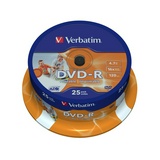 Диск DVD-R 16x 4.7Gb Verbatim CakeBox 43538 25 шт. упак