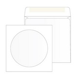 Конверты для CD белые 125х125 мм 4573, окно, 25 шт