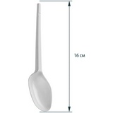 Ложка одноразовая столовая OfficeClean 160 мм, белая, эконом, 100 шт. упак
