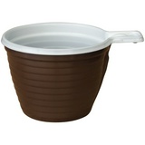 Чашки одноразовые OfficeClean полипропилен, бело-коричневые, 200 мл, 50 шт упак