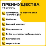 Тарелка одноразовая бумажная 230 мм, 100 штук, СТАНДАРТ, жиростойкая ламинированная, LAIMA, 608086