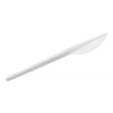 Нож столовый одноразовый 165 мм, белый, 100 шт. упак