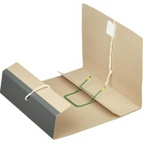 Папка архивная Attache А4 из картона, корешок бумвинил, с гребешками, серая, 120 мм, 10 штук в упаковке