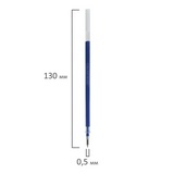Стержень гелевый BRAUBERG GP101R, синий, 130 мм, линия письма 0,35 мм