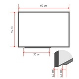 Доска магнитно-маркерная 45х60 см, 1-элементная, металлический профиль
