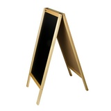 Доска-штендер магнитно-маркерная и для мела BRAUBERG 236156, двусторонняя, 45х104 см, черная/белая