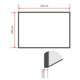 Доска магнитно-маркерная 100x150 см лаковое покрытие металлическая рама Attache Economy