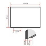 Доска магнитно-маркерная 90x120 см лаковое покрытие аллюминиевая рама Attache Premium