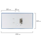 Папка-регистратор BRAUBERG с покрытием из ПВХ, 80 мм, с уголком, синяя (удвоенный срок службы), 227191