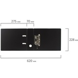 Папка-регистратор формат А5, 70 мм, горизонтальная, покрытие ПВХ, черная, BRAUBERG, 223190