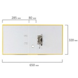 Папка-регистратор BRAUBERG с покрытием из ПВХ, 80 мм, с уголком, желтая (удвоенный срок службы), 227194