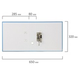 Папка-регистратор BRAUBERG с покрытием из ПВХ, 80 мм, с уголком, голубая (удвоенный срок службы), 227197