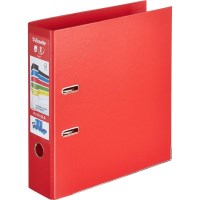 Папка-регистратор Esselte Standart Plus 81183 цветной ПВХ, А4+, 80мм, красная.