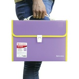 Папка-портфель пластиковая BRAUBERG JOY 227977, А4 (330х245х35 мм), 13 отделений, с окантовкой, фиолетовая