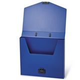 Папка-портфель пластиковая BRAUBERG Energy 222082, А4 (330х256х32 мм), без отделений, синий