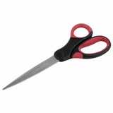 Ножницы BRAUBERG Office 231564, 160 мм, прорезиненные ручки, красно-черные, 2-х сторонняя заточка