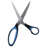Ножницы BRAUBERG Office-Expert 231563, 216 мм, резиновые вставки, сине-черные, 3-х сторонняя заточка