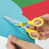 Ножницы BRAUBERG &quot;Kid Series&quot;, 130 мм, жёлтые, с цветной печатью &quot;Жирафы&quot;, закругленные, 232269