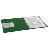 Папка на 2 кольцах BRAUBERG 228379, картон/ПВХ, 35 мм, зеленая, до 180 листов
