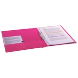 Папка на 2 кольцах BRAUBERG 228382, картон/ПВХ, 35 мм, розовая, до 180 листов