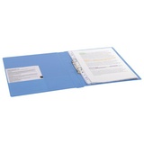 Папка на 2 кольцах BRAUBERG 228384, картон/ПВХ, 35 мм, голубая, до 180 листов
