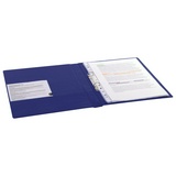 Папка на 2 кольцах BRAUBERG 228376, картон/ПВХ, 35 мм, синяя, до 180 листов
