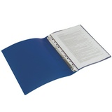 Папка на 4 кольцах STAFF, 25 мм, синяя, до 170 листов, 0,5 мм, 225724