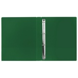 Папка на 4 кольцах BRAUBERG, картон/ПВХ, 40 мм, зеленая, до 250 листов, 228395