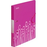 Папка пластиковая 2 кольца 30 мм А4 Attache Fantasy розовая, ширина корешка 35 мм