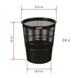 Корзина для бумаг 14 л Attache КР510, сетка, решетчатая черная