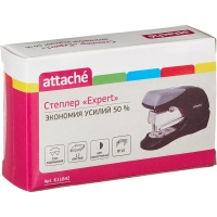 Степлер Attache Expert № 10, до 12 л., черный с серым