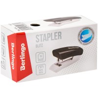 Степлер-мини Berlingo Blitz DSp_15114 №24/6 до 15 л, пластиковый корпус, черный