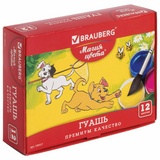 Гуашь BRAUBERG МАГИЯ ЦВЕТА 190557, 12 цветов по 20 мл, без кисти