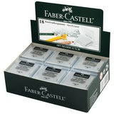 Ластик-клячка Faber-Castell, формопласт, 40х35х10 мм, серый, пластик. контейнер