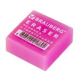 Ластик BRAUBERG &#34;E-Color&#34;, 28х28х12 мм, цвет НЕОН ассорти, экологичный ПВХ, 228065