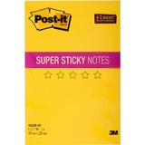 Стикеры 3M Post-it Super Sticky 1623R-SY, 150х228 мм, неон желтый, 90 л