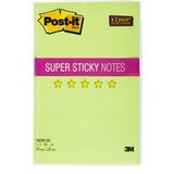 Стикеры 3M Post-it Super Sticky 1623R-SY, 150х228 мм, неон зеленый, 90 л