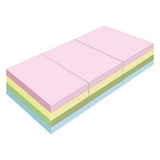 Блок-кубик Attache с клеев.краем 38х51 пастель. цвета 12 блоков