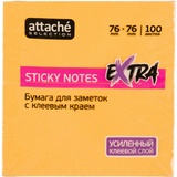 Стикеры Attache Selection Extra с клеев. краем 76х76, неон, оранжевый 100л