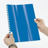 Обложки для переплета пластиковые BRAUBERG 530941 непрозрачные, синие, А4, 300 мкм