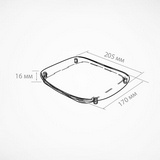 Монетница прямоугольная 205х170 мм пластик