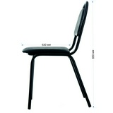 Стул Furniture РС00М-201-01 &quot;Стандарт&quot;, каркас чёрный, обивка кожзам чёрный