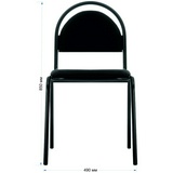 Стул Furniture РС00М-101-01 Стандарт, каркас чёрный, обивка ткань чёрная